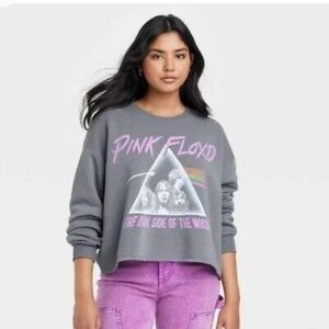 PINK FLOYD Cropped Crewneck Pullover Sweatshirt
Dark Side of the Moon Size XXL